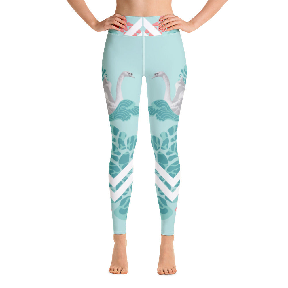 SHE REBEL - Swan Yoga Leggings