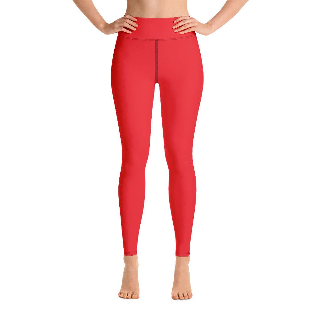 SHE REBEL - Bold Red Yoga Leggings