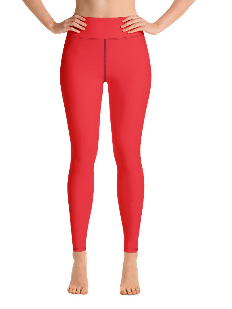 SHE REBEL - Bold Red Yoga Leggings