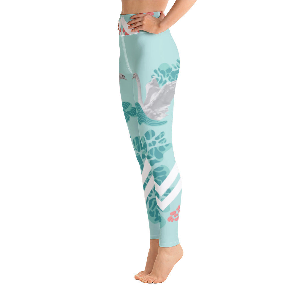 SHE REBEL - Swan Yoga Leggings