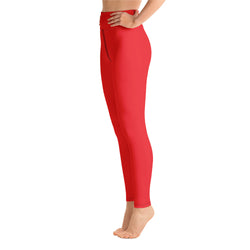 SHE REBEL - Bold Red Yoga Leggings