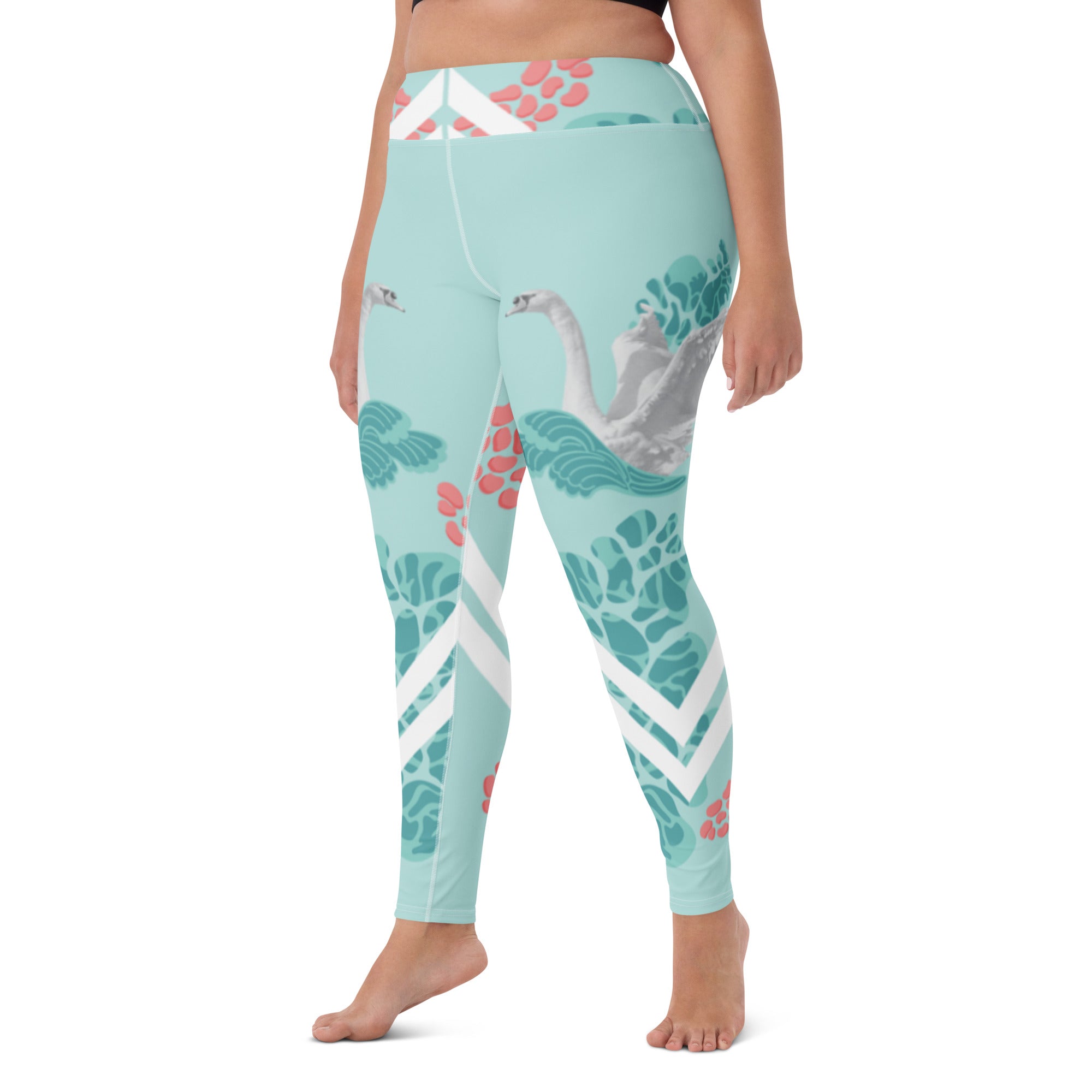 SHE REBEL - Swan Yoga Leggings