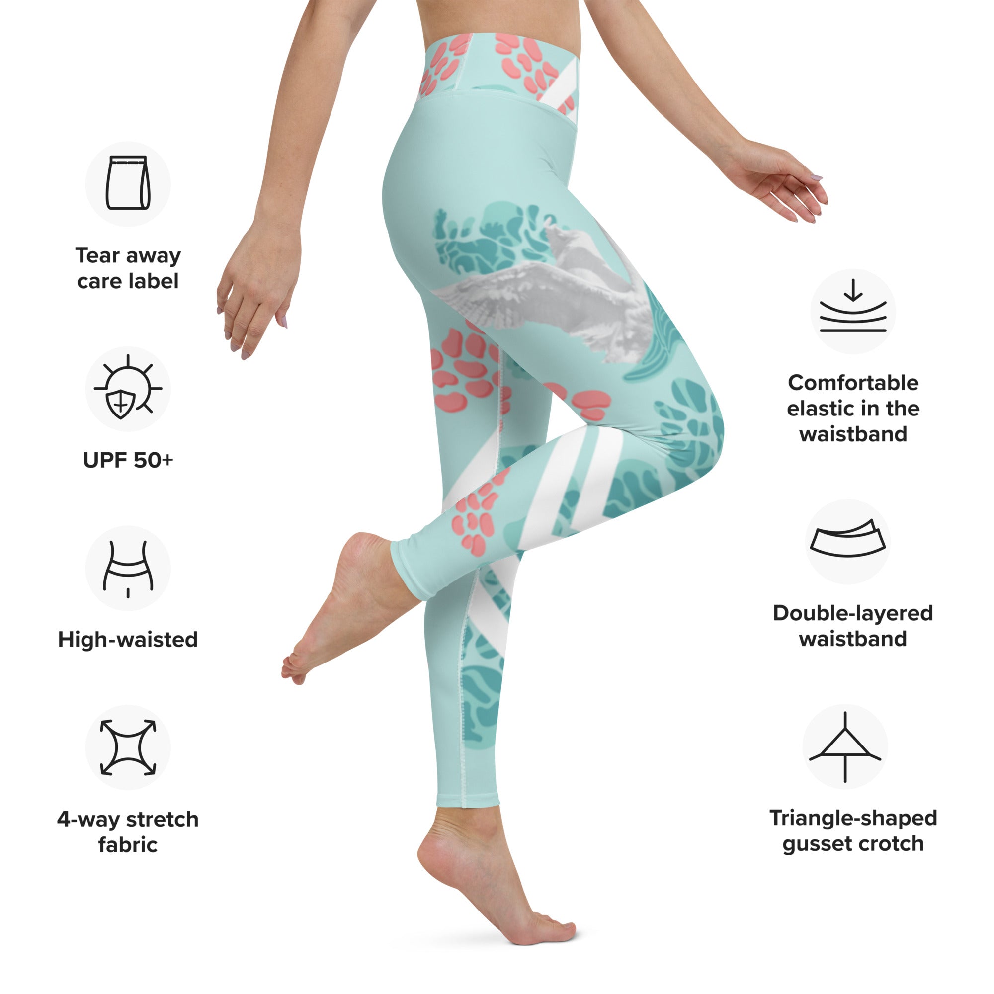 SHE REBEL - Swan Yoga Leggings