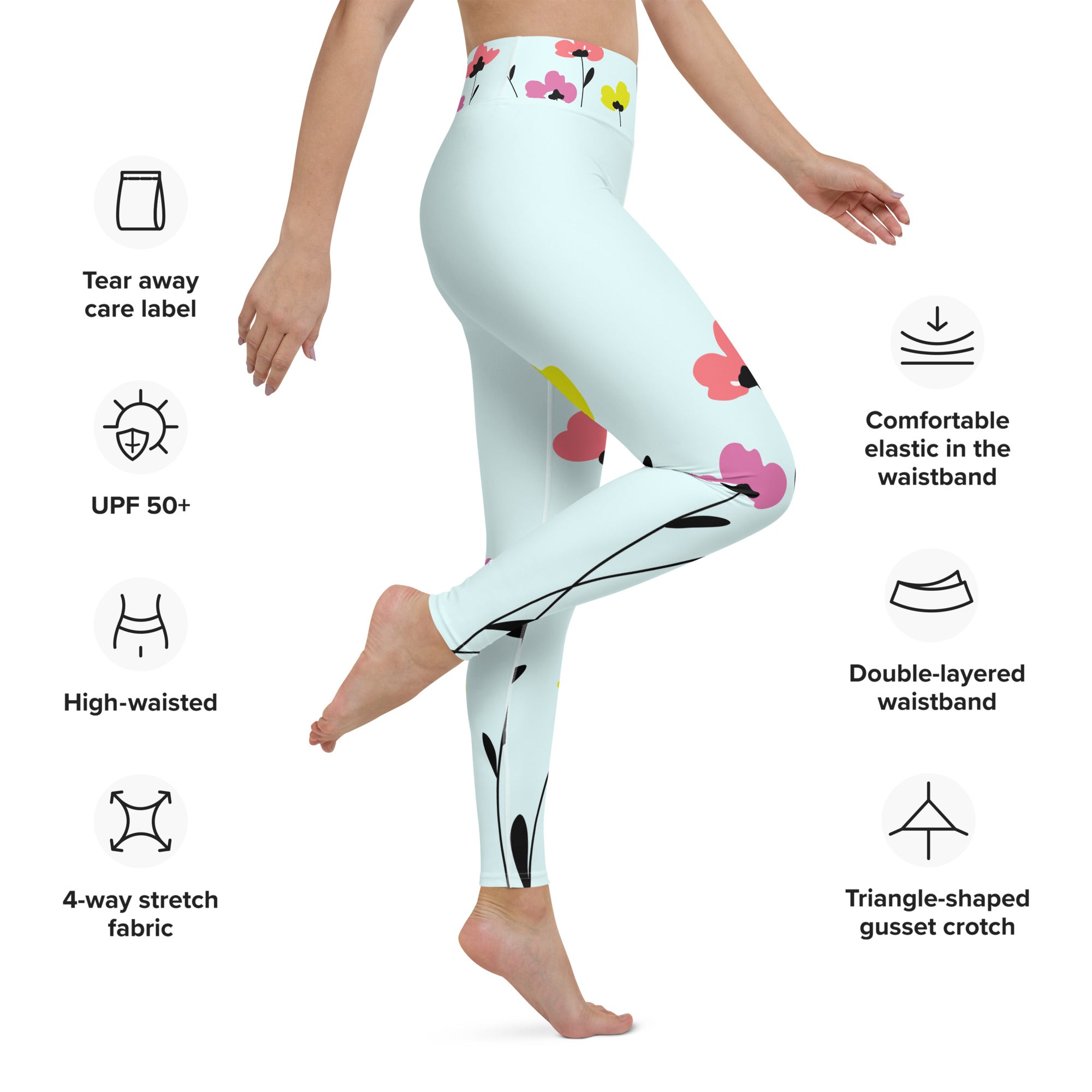 SHE REBEL - Flower Power Yoga Leggings