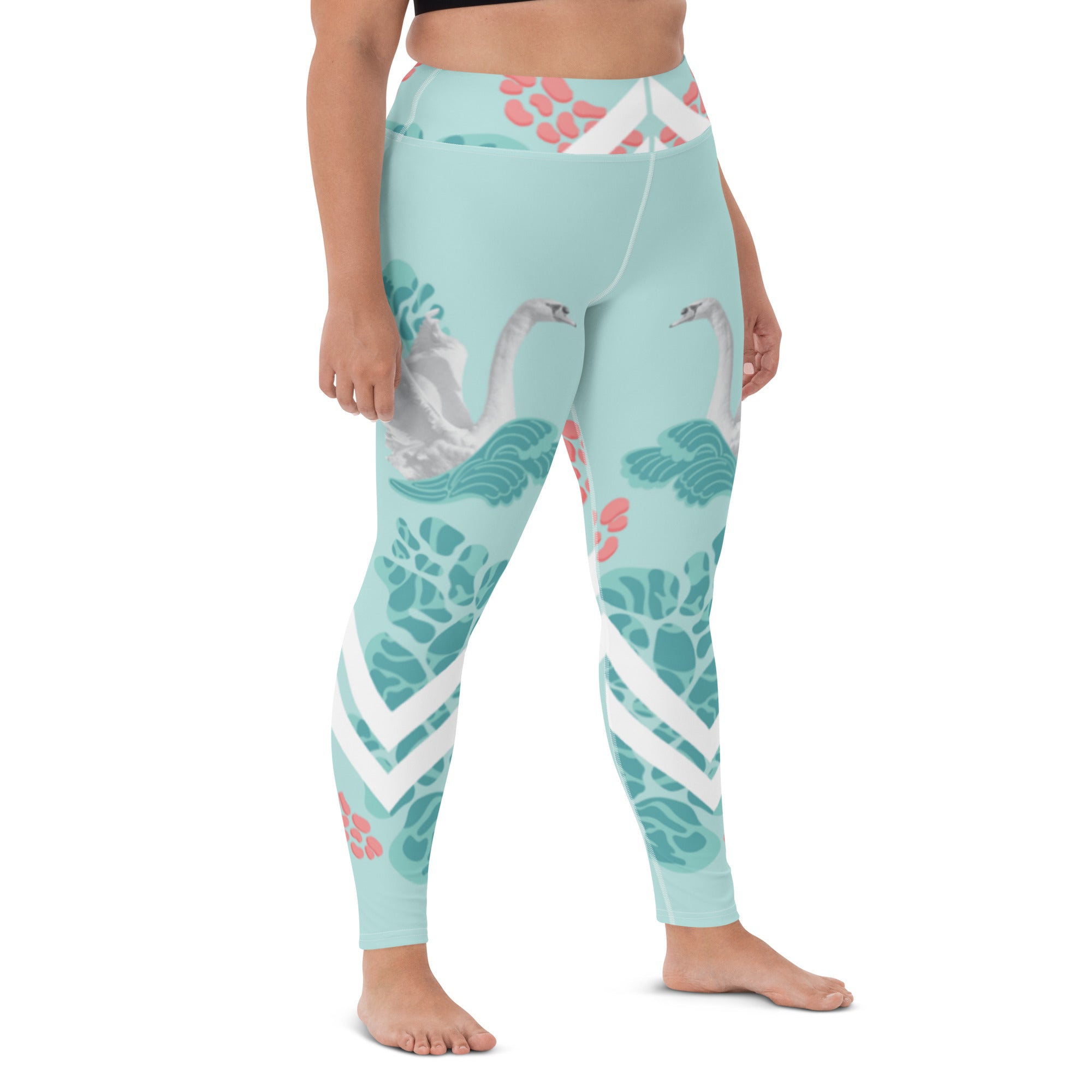 SHE REBEL - Swan Yoga Leggings