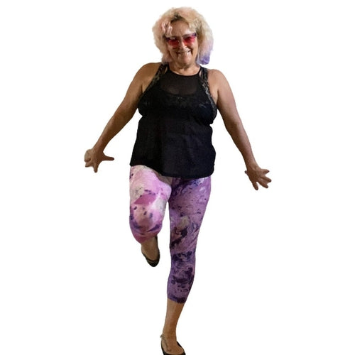 Art Wear Capri Leggings Pink | Plus Size