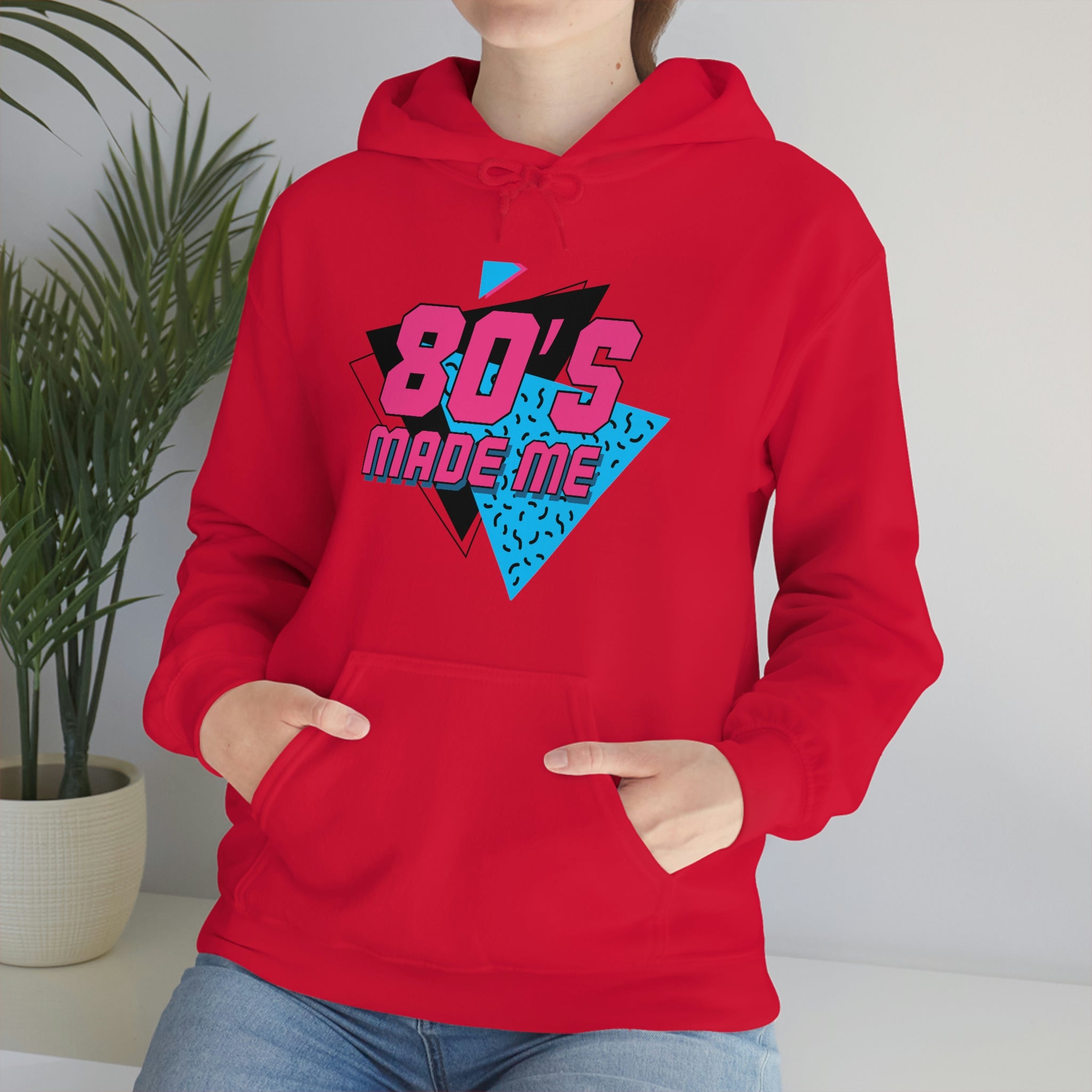 80s Retro Red Hoodie