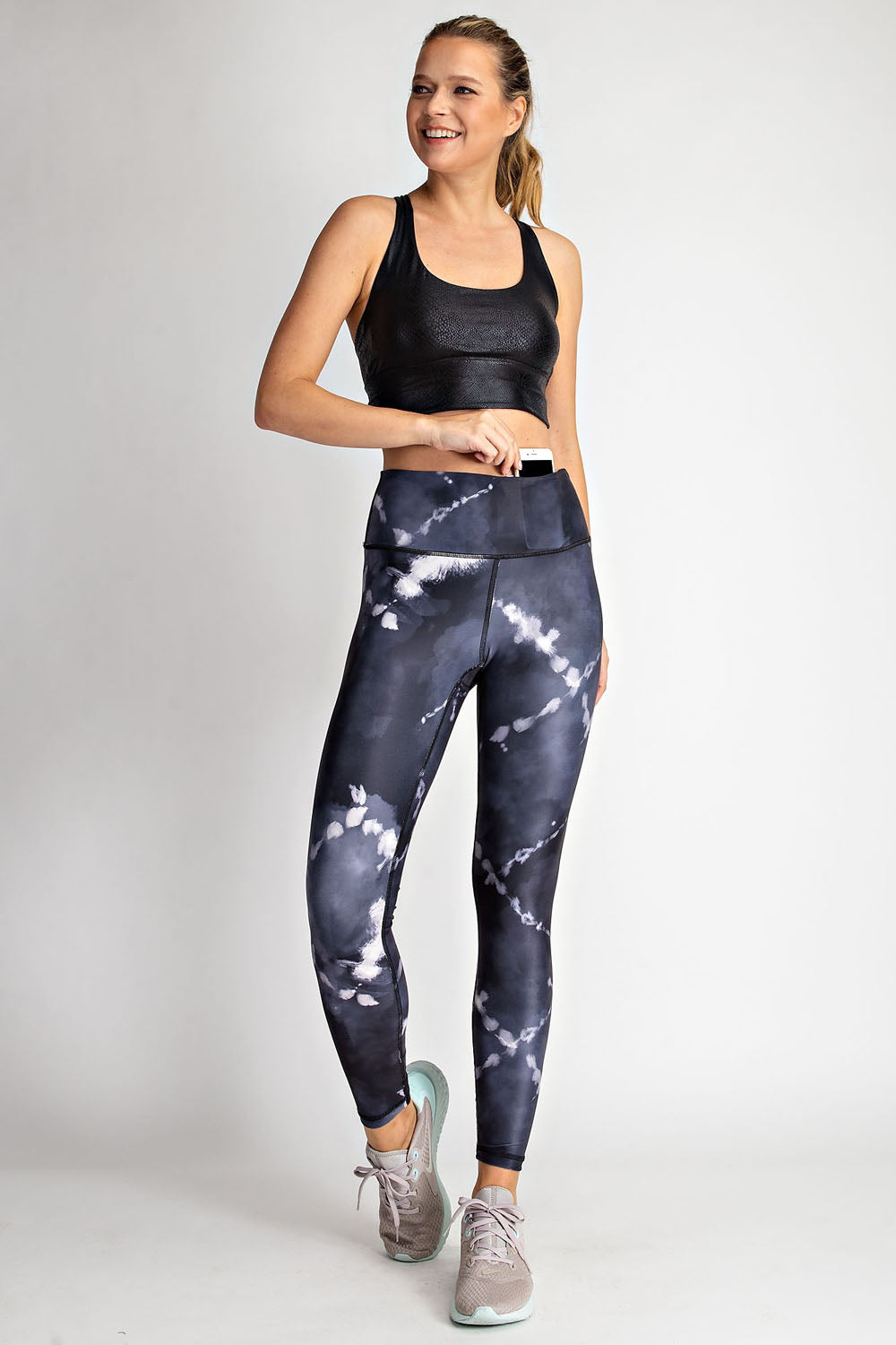 RAE MODE - Black Tie Dye Print Leggings - Size Inclusive - Only A Few Left!