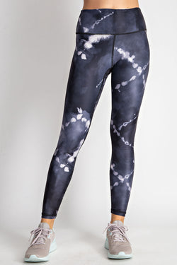 RAE MODE - Black Tie Dye Print Leggings - Size Inclusive - Only A Few Left!