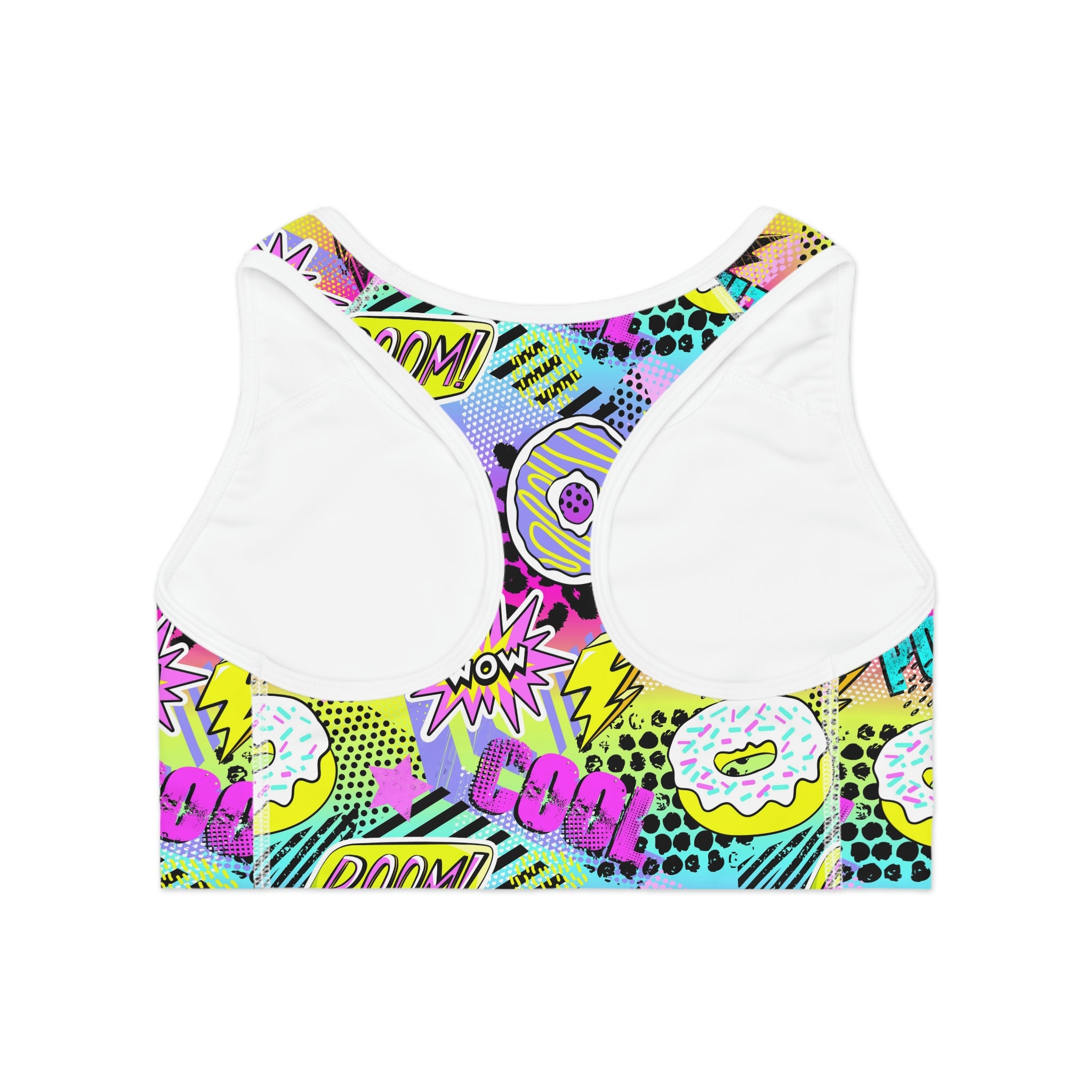 SHE REBEL - Pop Art Girl Power Sports Bra