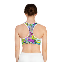 SHE REBEL - Pop Art Girl Power Sports Bra