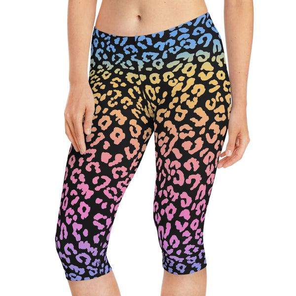 SHE REBEL - Rainbow Leopard Print Capris