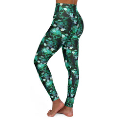 SHE REBEL - Watercolor Marine Skulls Yoga Leggings