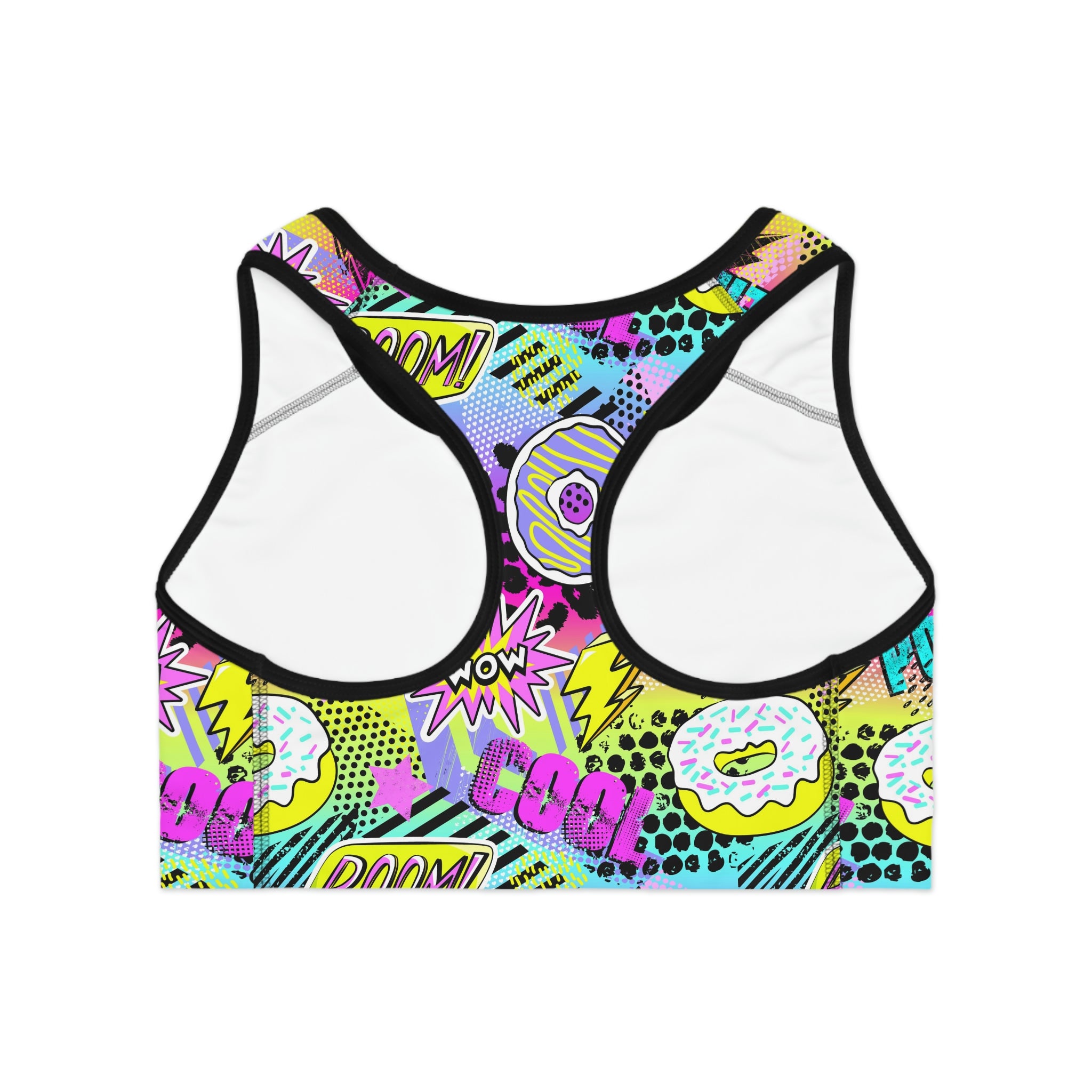 SHE REBEL - Pop Art Girl Power Sports Bra