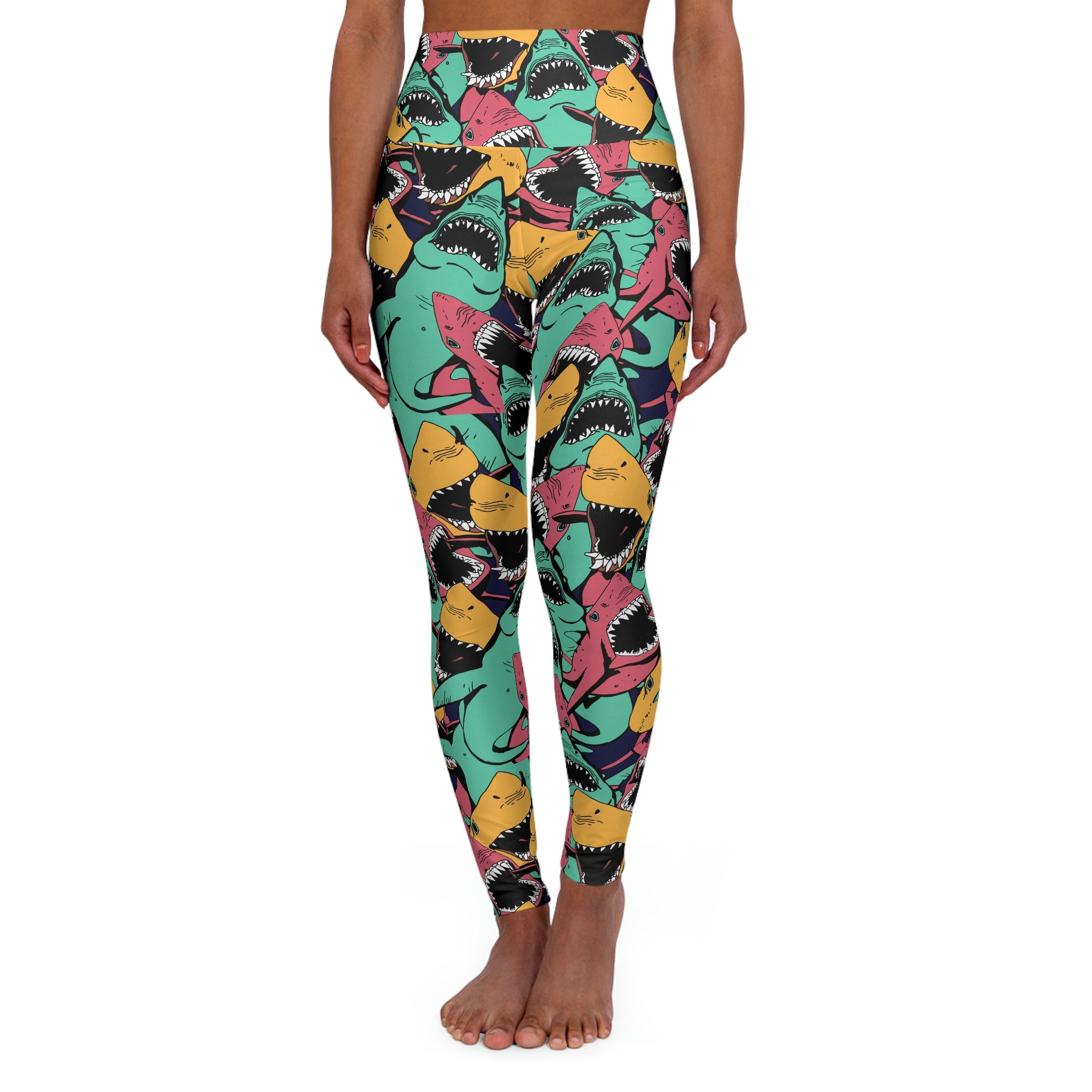 SHE REBEL - Shark Bite Yoga Leggings