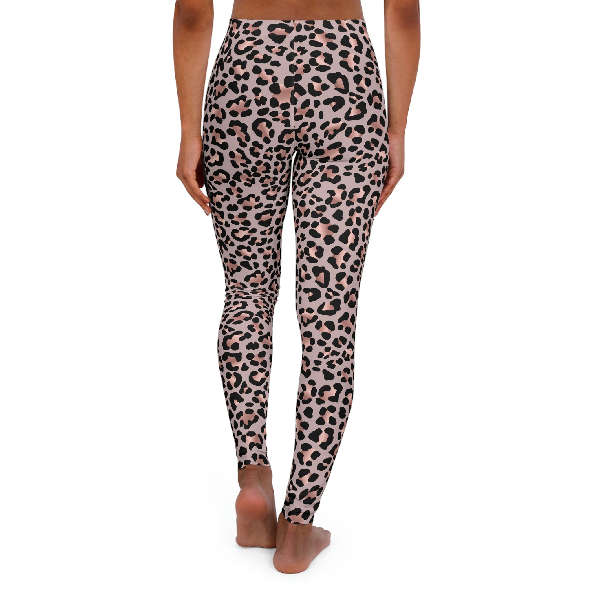 SHE REBEL - Rose Gold Leopard Print Leggings