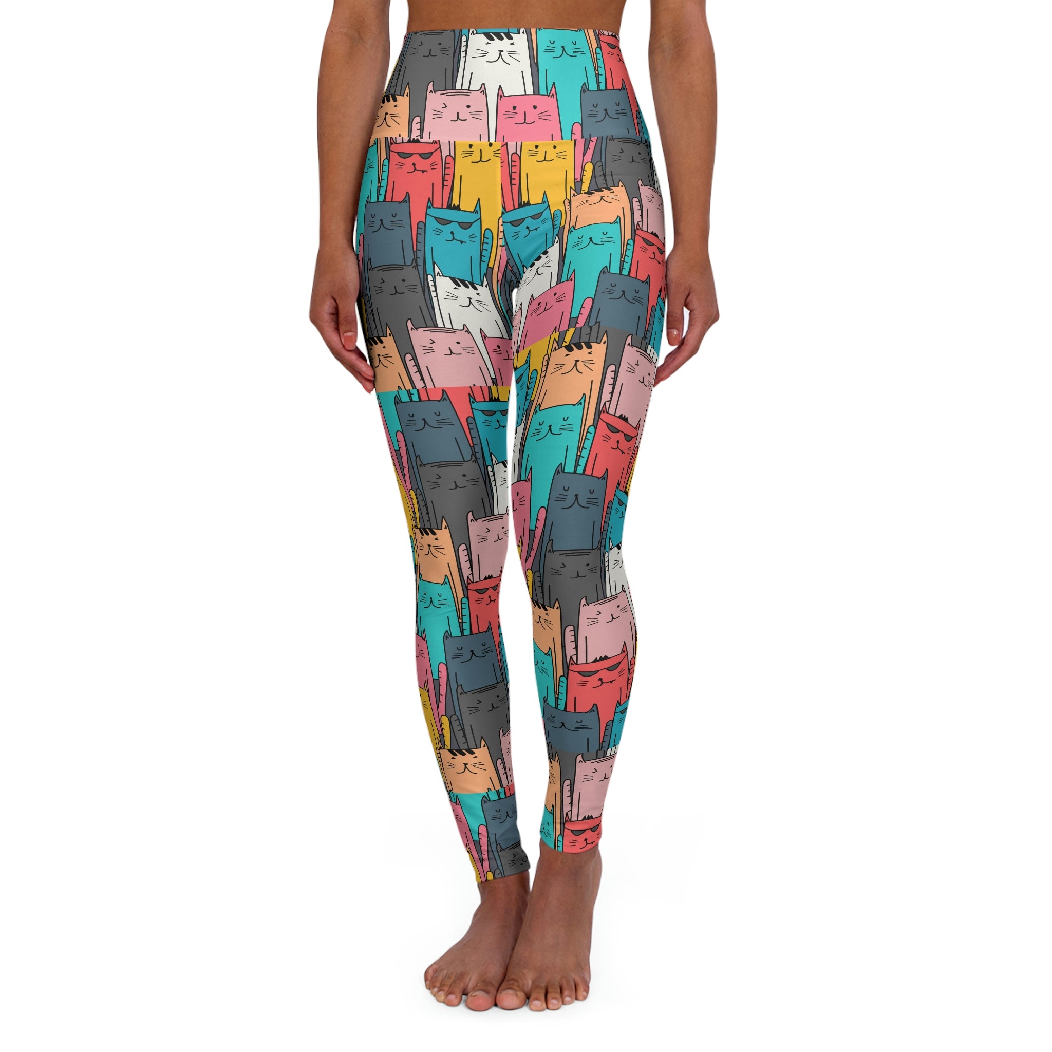 SHE REBEL - Kitties Galore Yoga Leggings