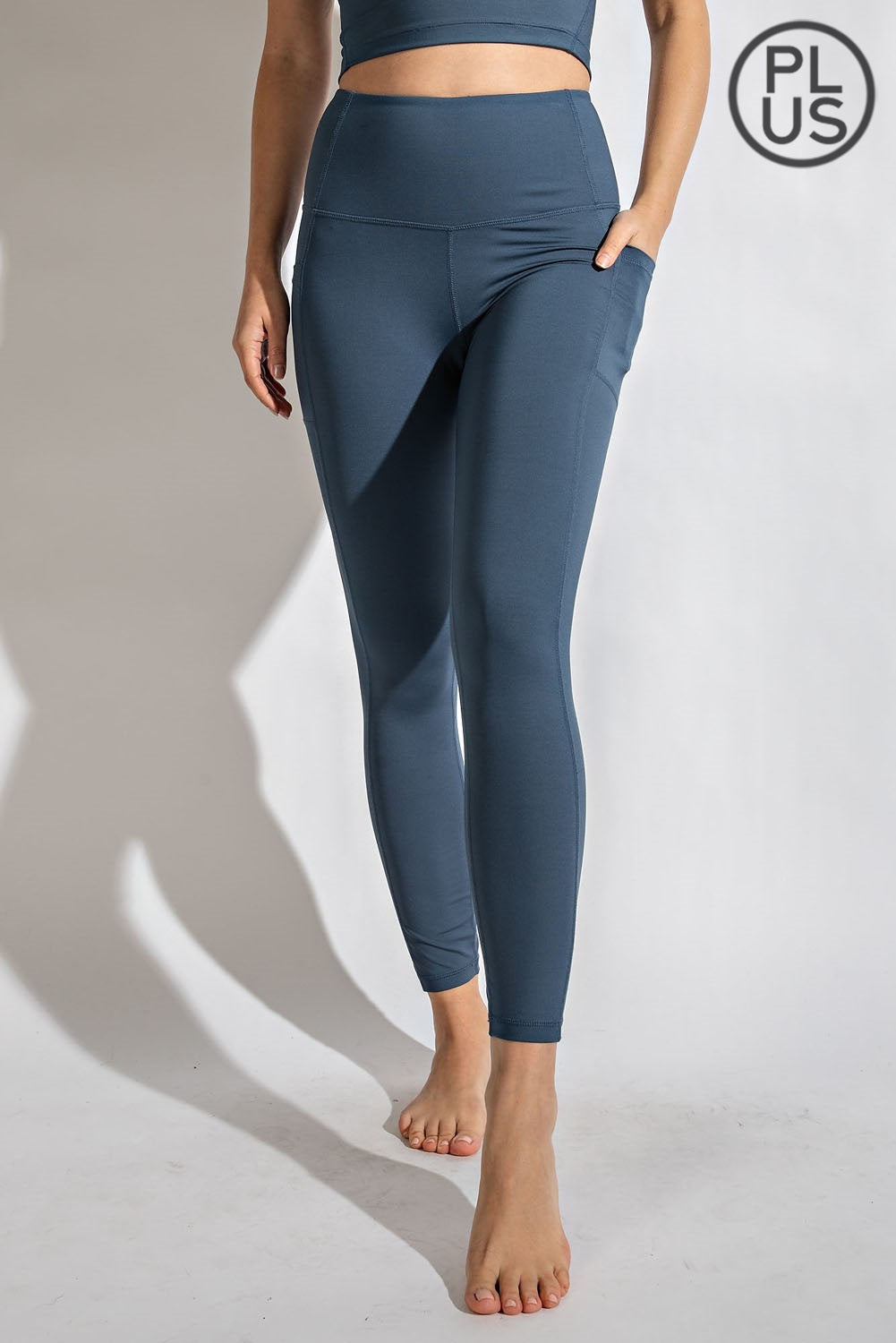 RAE MODE - Compression Fit Leggings with Pocket | Plus Size | Available in 3 colors