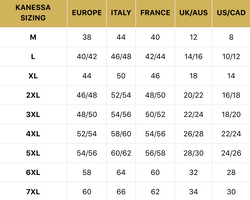 Kanessa Size Chart Small