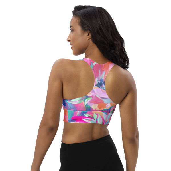 SHE REBEL - Pastel Paradise Longline Sports Bra