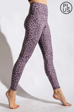 RAE MODE - Leopard Chintz Leggings in Violet Verbana | Plus Size