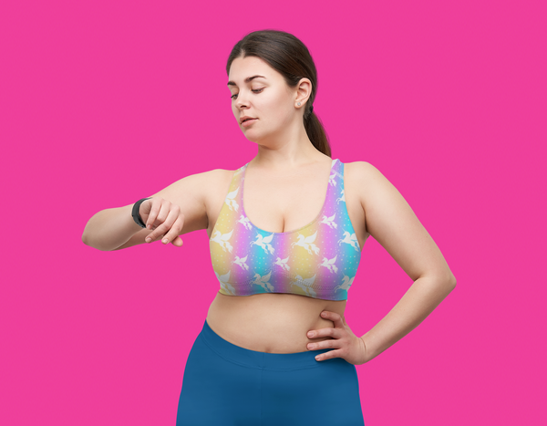 Rainbow Unicorn Sports Bra