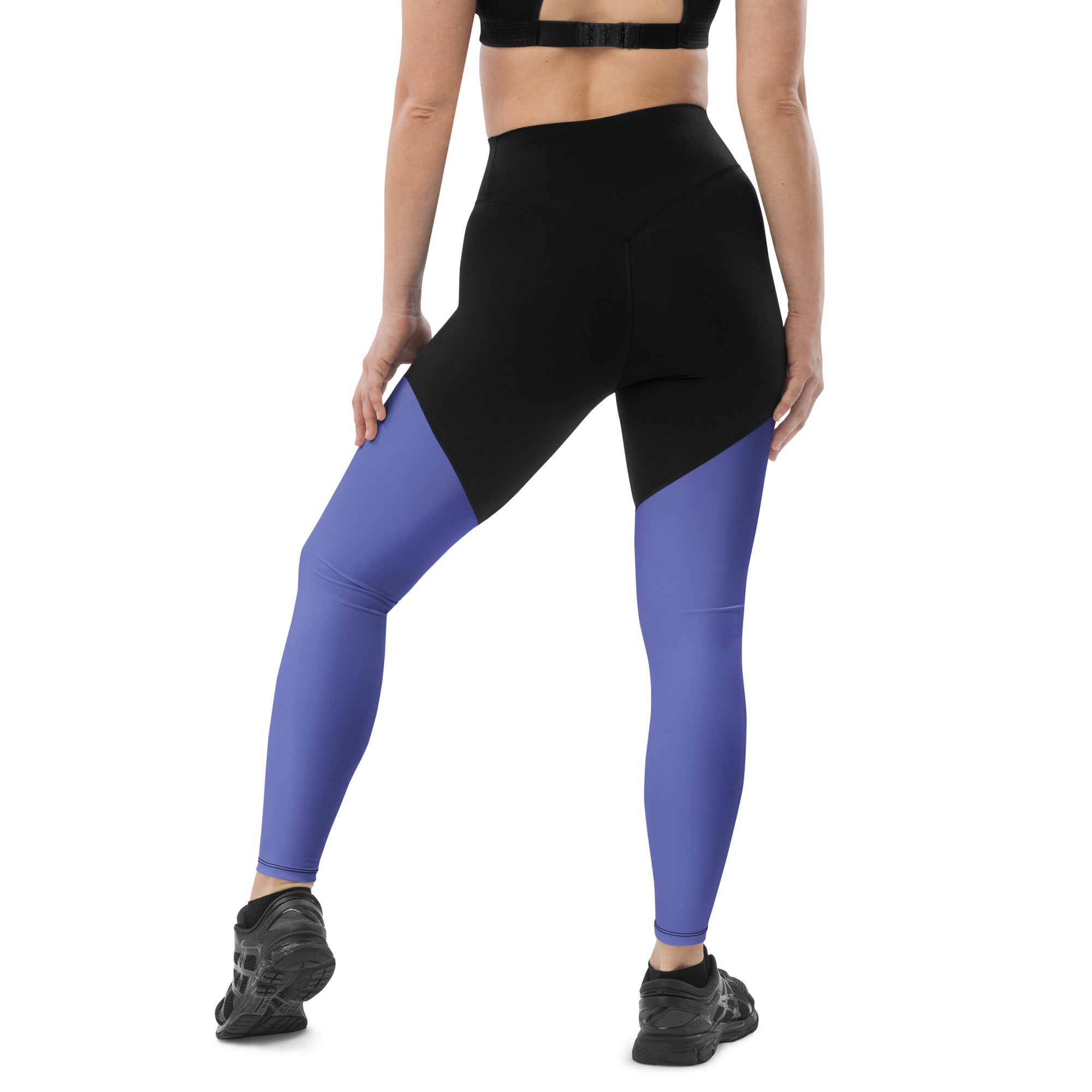 SHE REBEL - Sporty Compression Fit Legging in Deep Lavender with Pocket