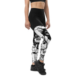 Meow Kitty Compression Leggings W/Pocket