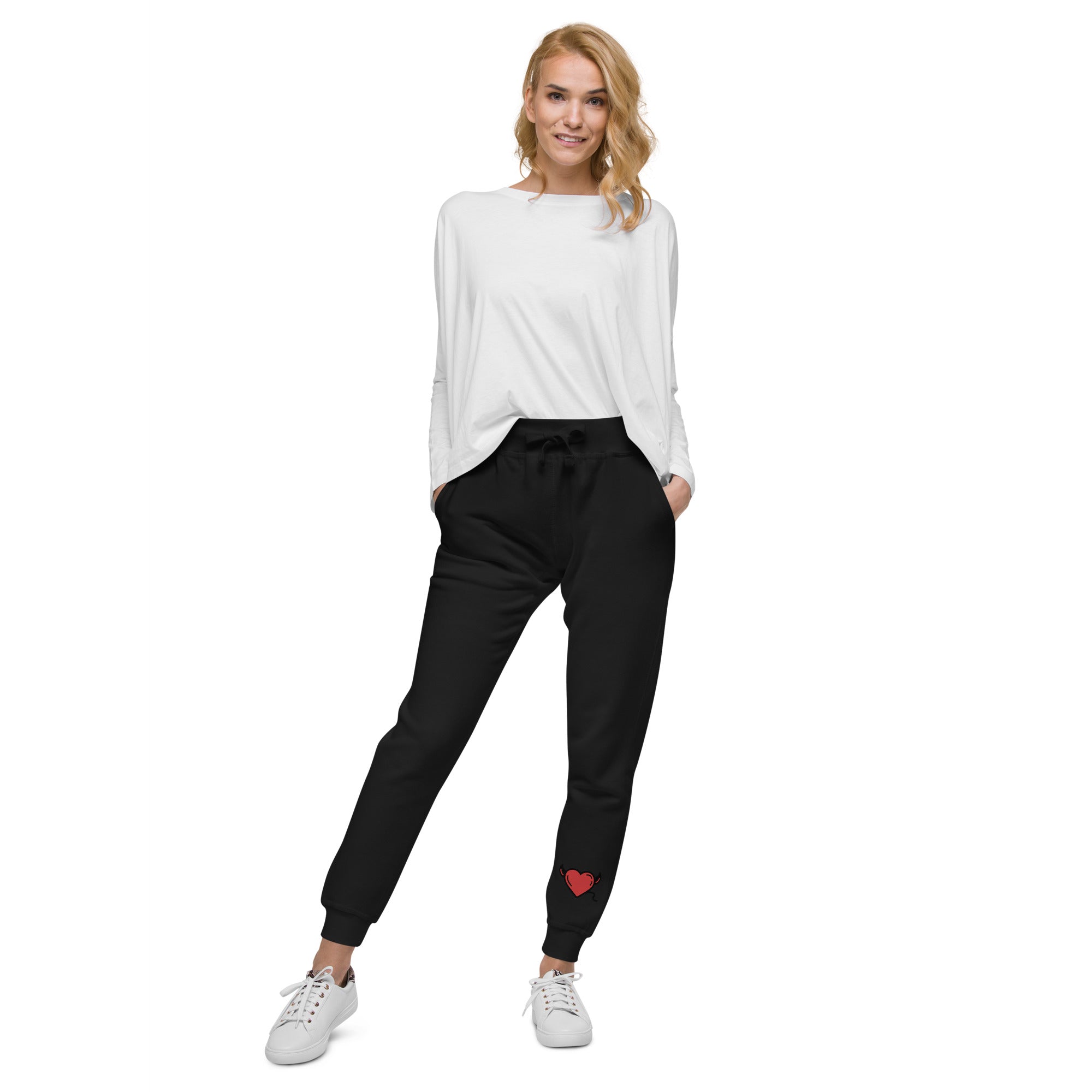 Devil Heart Unisex Fleece Sweatpants