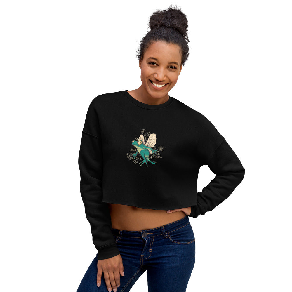 Fairy Frog Crop Sweatshirt