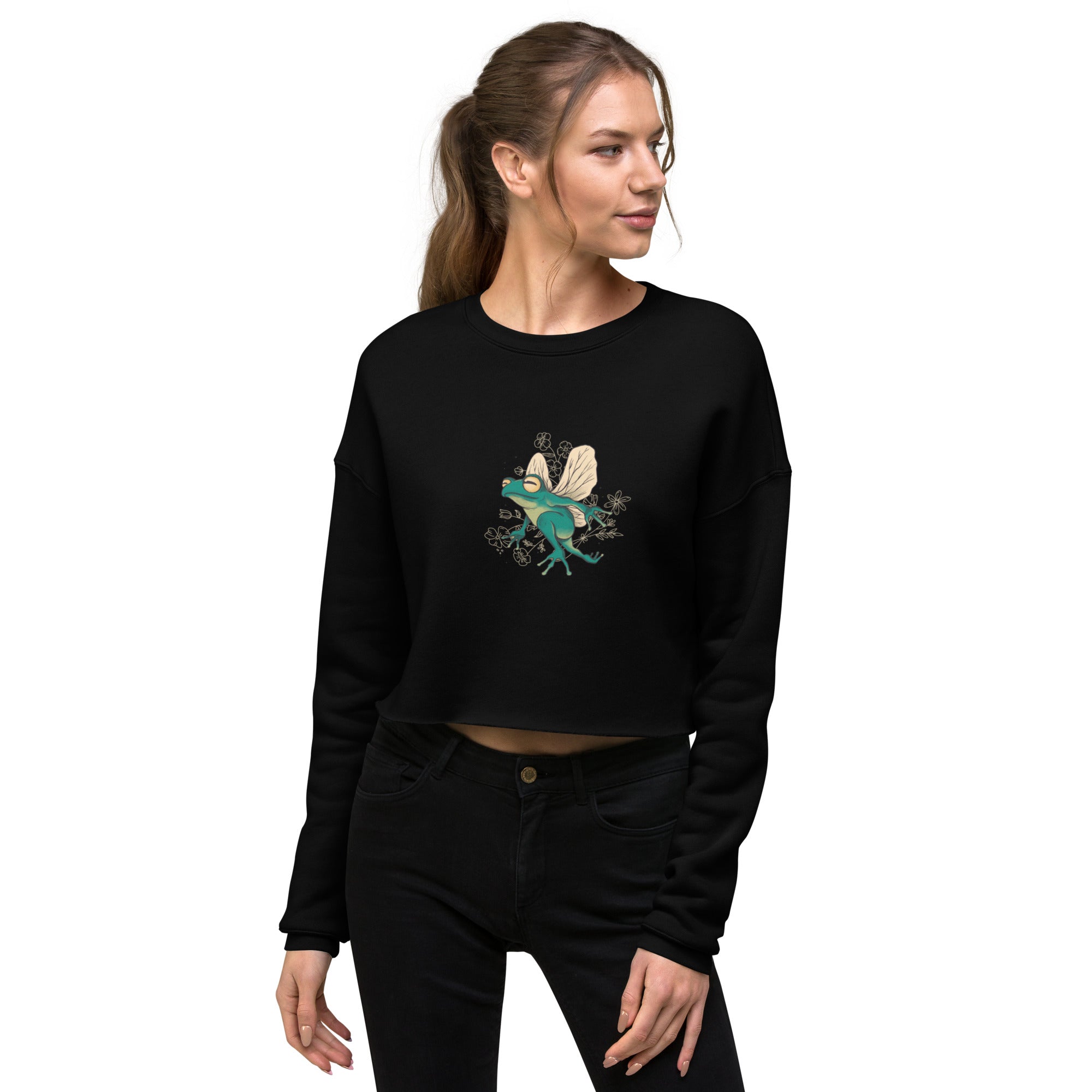 Fairy Frog Crop Sweatshirt