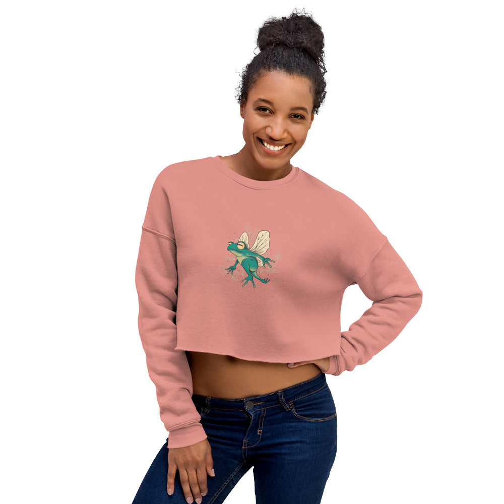 Fairy Frog Crop Sweatshirt