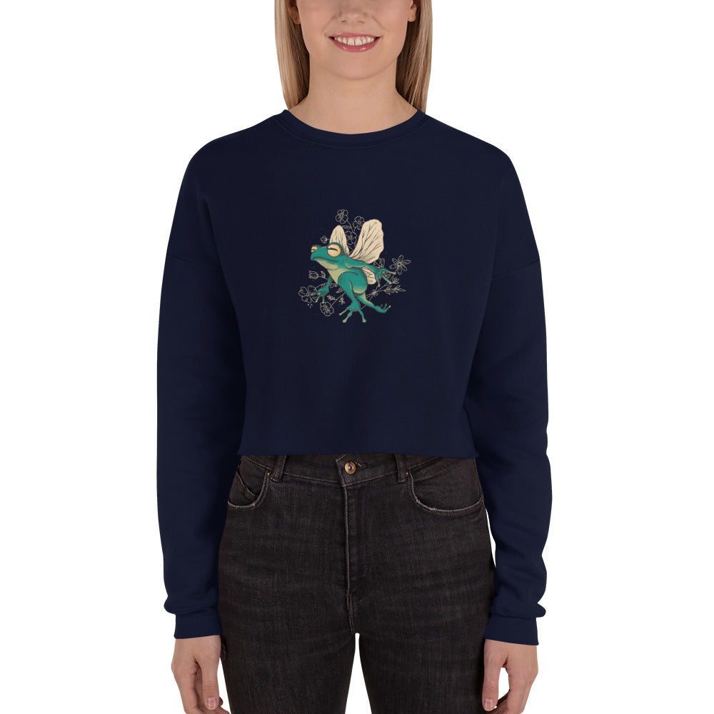 Fairy Frog Crop Sweatshirt